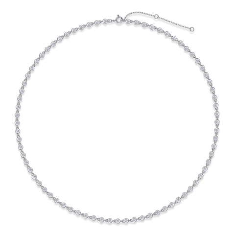 S925 Sterlingsilber Moissanit Tennis Halskette Für Damen Herren Rundschliff Funkelnde Labordiamant Choker Kette Schmuck Geschenk