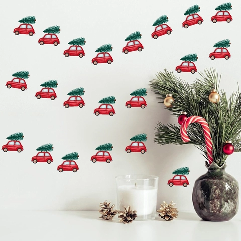 Weihnachts Rentier Wandtattoo PVC Selbstklebend Cartoon Hirsch Wandbild Dekoration Für Heim Festival Schlafzimmer