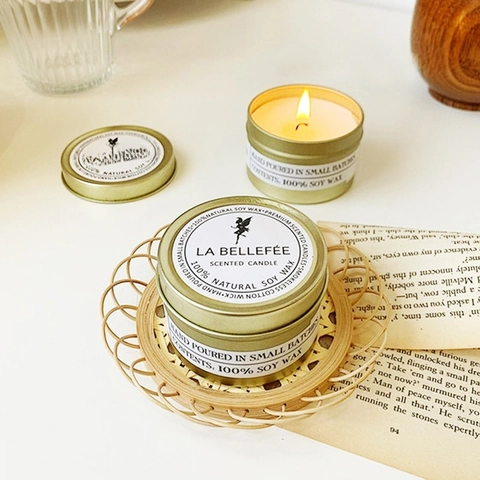 Natural Soy Wax Scented Candle Tin Smokeless Aromatherapy Portable Travel Fragrance For Home Decor Wedding Party Gift