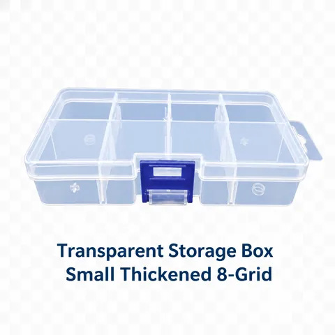 Scatola di Immagazzinaggio in Plastica Trasparente a Scomparti PP Scatola di Gioielli Divisa Organizer per Artigianato a Griglia per Perline