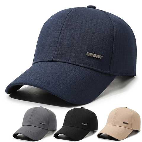 Sport Honkbalpet Mannen Vrouwen Katoen Polyester Metalen Label Decor Verstelbaar Outdoor Zonwering Casual Hoed