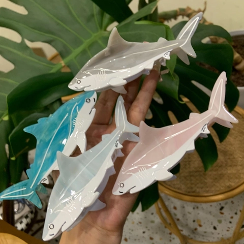Ocean Series Acetate Hair Claw Clips Whale Shark Seahorse Shell Shape Cute Aesthetic Hair Accessories For Women Girls