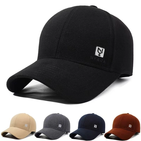 Cotton Polyester Baseball Cap Adjustable Hard Top Sun Protection Curved Brim Sporty Casual Hat Men Women