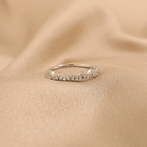 S925 Sterling Zilveren Kroon Ring Voor Vrouwen Pave Zirconia Minimalistisch Mode Westerse Stijl Vingerring Sieraden Jubileum Cadeau