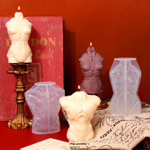 Menschlicher Torso Silikonform Körper Form Aromatherapie Kerze Herstellung Werkzeug Harz Guss Künstlerische Skulptur Handwerk