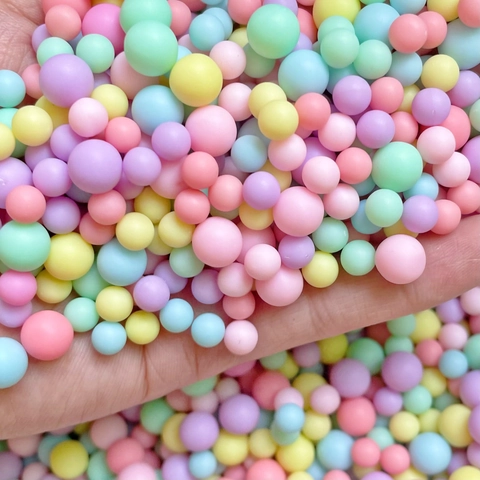 Matte Kralen Zonder Gat Gemengde Macaron Kleuren Kunststof Hars Voor DIY Sieraden Ambachten Telefoonhoesje Decoratie