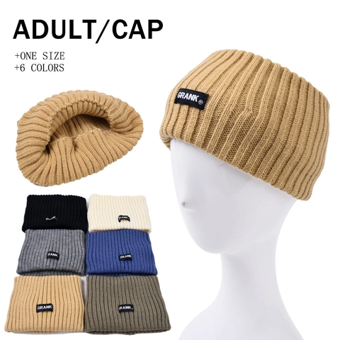 Winter Knitted Woolen Yarn Headband For Women Men Solid Color Letter Patch Ribbed Wide Hairband Outdoor Sports Sweatband