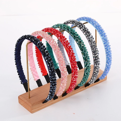 Elegant Beaded Headband With Multi-layer Glass Rhinestones Sparkly Hairband Fashion Hair Accessories For Women Girls