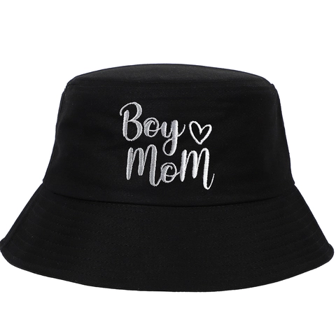 Boy Mom Buchstabe Herz Gesteppt Baumwolle Anglerhut Vintage Lässig Sonnenschutz Sonnenschirm Vissershoed Outdoor Sommer Damen
