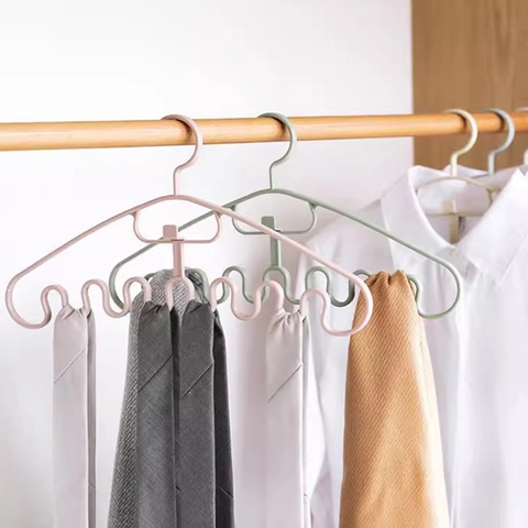 Percha de Onda Multifuncional Estante de Almacenamiento de Camisolas de Plástico Organizador de Armario para Corbatas Bufandas