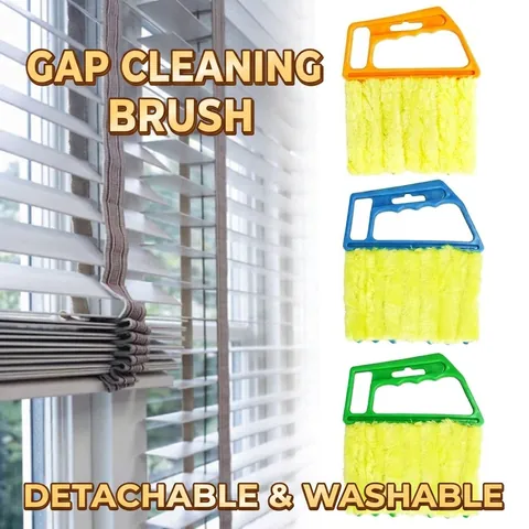 Jaloezie Reinigingsborstel Microvezel Stoffen Duster Handheld Afneembaar Wasbaar Voor Airconditioner Vent Huis Stof