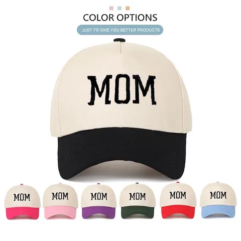 Cappello Da Baseball Cotone MOM Ricamo Regolabile Patchwork Retro Trucker Per Donne Uomini Protezione Solare