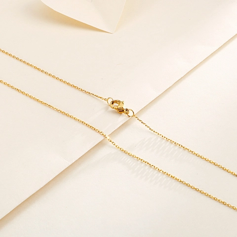 Stainless Steel O-Chain Necklace Minimalist Dainty Adjustable Link Chain For Women Elegant Daily Jewelry