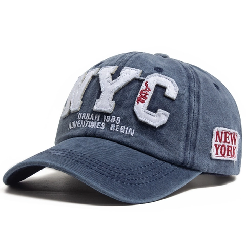 Vintage Baseballpet Van Gewassen Katoen Met NYC Borduurwerk Verstelbare Retro Dad Hat Voor Mannen En Vrouwen