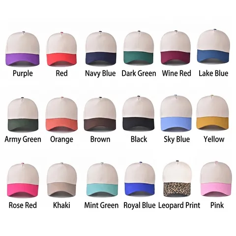 Cappello Da Baseball In Cotone Bicolore Regolabile Snapback Visiera Curva Protezione Solare Outdoor Tempo Libero Uomo Donna