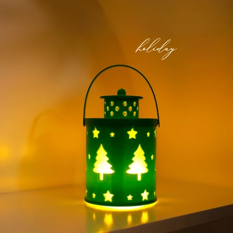 LED Weihnachts Laterne Kunststoff Retro Handwindlicht Mit Warmem Licht Weihnachtsmann Schneemann Mikro Landschaft Für Feiertage