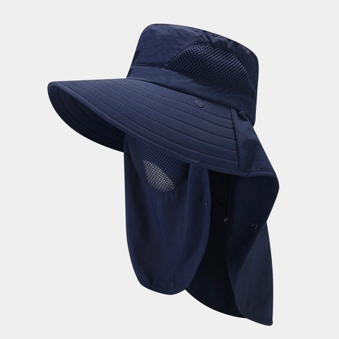 Outdoor Zonnehoed Met Gezichtsmasker En Nekflap UV Bescherming Ademend Sneldrogend Polyester Mesh Voor Vissen Wandelen