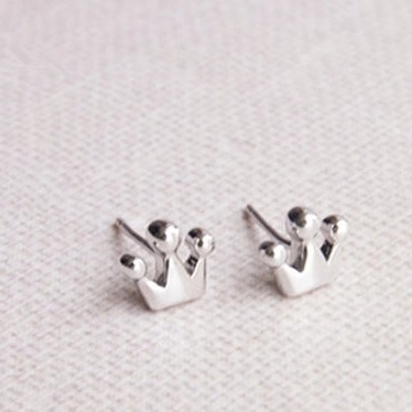 Orecchini A Lobo A Corona In Lega Stile Principessa Dolce Minimalista Gioielli Geometrici Per Donne Ragazze