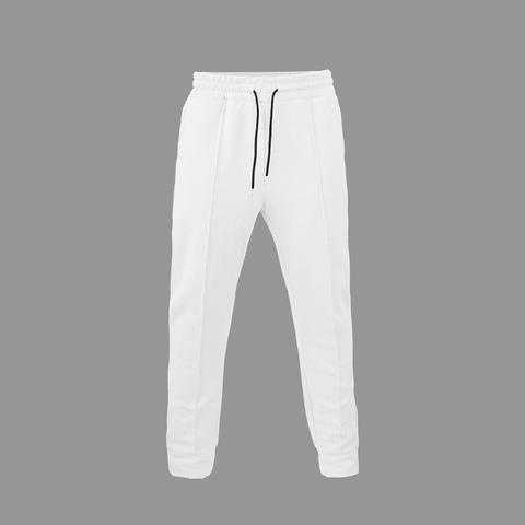 Men Joggers Sweatpants Waffle Texture Solid Color Drawstring Elastic Waist Loose Casual Sports Pants Spring Autumn
