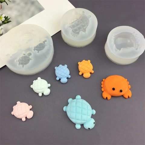 Schildkröte Krabbe Silikonform DIY Handgemachtes Backen Tortendeko Harz Handwerk Epoxid Ornament Tierform Flexibel