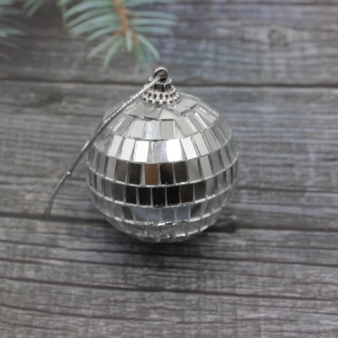 Handmade Disco Mirror Ball Hanging Ornaments Glass Mosaic Reflective Sphere For Christmas Tree Party Stage Decor