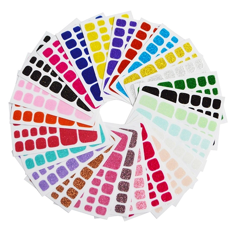 Glitzer Zehennagel Aufkleber Full Cover Harz Selbstklebend Zehennagel Tattoos Für Frauen DIY Maniküre Bunte Dekoration