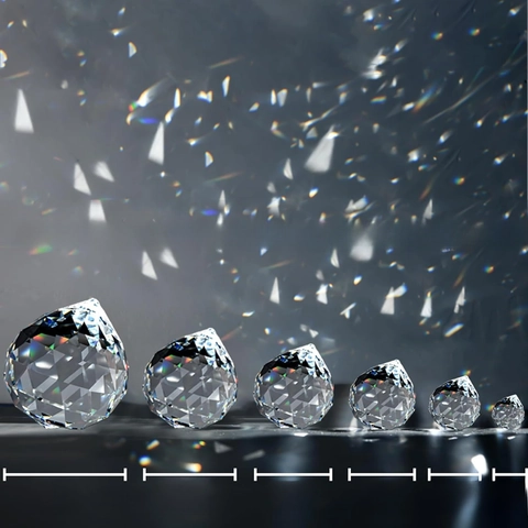 Crystal Prism Ball Suncatcher K9 Clear Multi Faceted Glass Chandelier Parts Hanging Ornament Home Decor