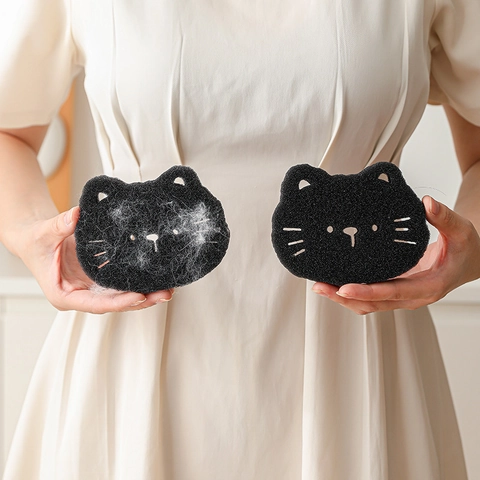 Washing Machine Lint Remover Sponge Polyurethane Laundry Pet Hair Catcher Filter Cartoon Bear Cat Shape Clothes Cleaning Tool Reusable