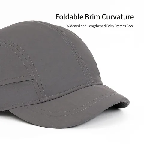 Gorra De Béisbol Secado Rápido Poliéster Transpirable Diseño Paneles Sombrero Sol Senderismo Hombre Mujer