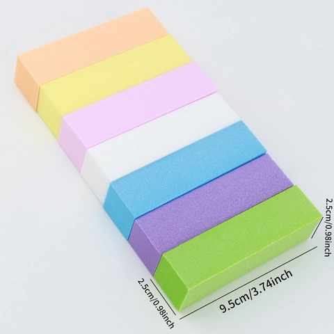 Professional Colorful Nail Buffer Block Sanding Sponge Nail File Grit Polishing Blocks For Manicure Pedicure Nail Art Tools