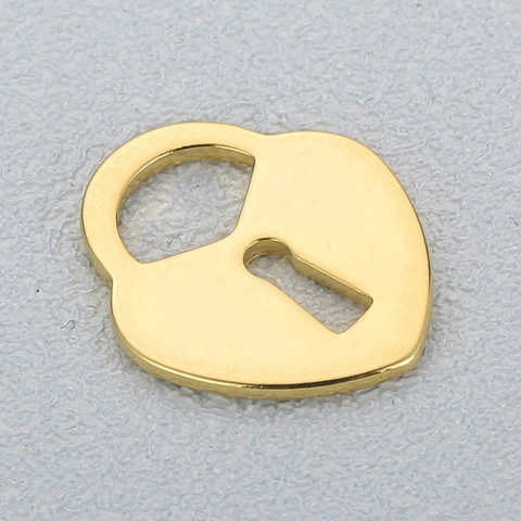 Colgante Corazón Candado Acero Inoxidable Charm Agujero De Llave Para Fabricación Joyas DIY Collares Pendientes Moda
