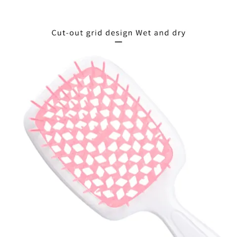 Hollow Vent Hair Brush ABS Plastic Detangling Comb For Dry And Wet Hair Scalp Massage Fluffy Styling Tool