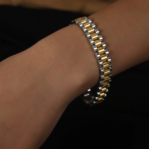 Titanium Staal Horlogeband Stijl Armband Voor Heren Dames Hip Hop Punk Geometrische Schakelketting Sieraad Accessoires