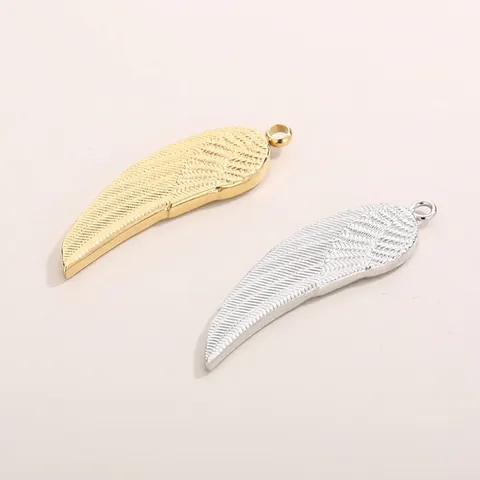 Ciondoli Piuma Ala D Angelo Acciaio Inossidabile Accessori Per Creazione Gioielli Fai Da Te Ciondoli Collana