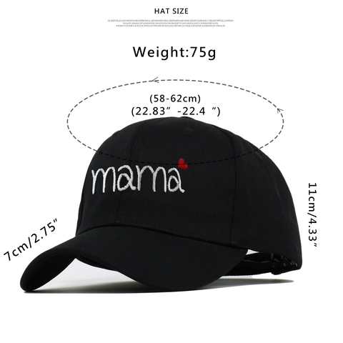 Mama Embroidered Letter Baseball Cap With Heart Detail Cotton Dad Hat Breathable Adjustable Casual Outdoor Hat For Women