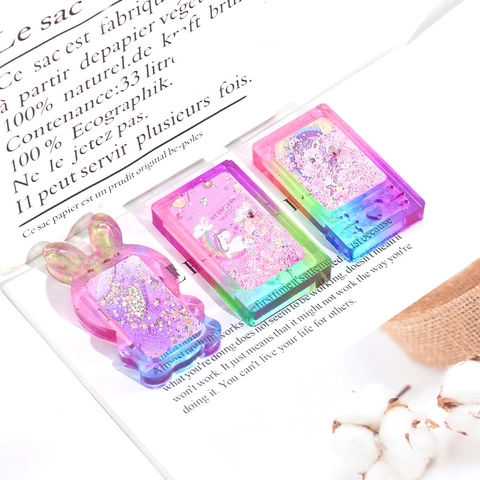 Molde De Resina Silicona Para Teléfono Móvil Shaker DIY Artesanía Joyería Llavero Colgante Fundición Epoxi Cristal