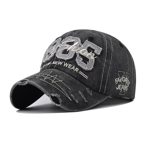 Berretto Da Baseball In Cotone Lavato Distressed 1985 Ricamo Vintage Retro Streetwear Esterno Regolabile Unisex Cappello Sole