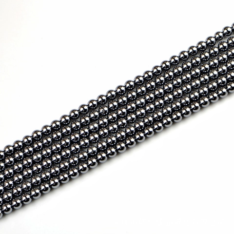 Perles En Vrac Rondes En Terahertz Pierre Naturelle Lustre Métallique Poli Pour La Fabrication De Bijoux Bricolage Bracelet Collier Accessoire
