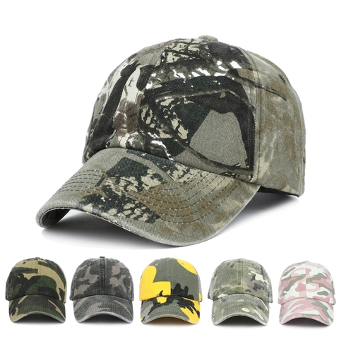 Gorra De Béisbol Camuflaje Algodón Táctica Militar Aire Libre Deportes Sombrero Sol Ajustable 6 Paneles Unisex
