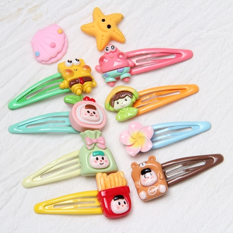 Pinces À Cheveux Colorées En Métal Goutte D'eau Forme De Vague Épingles Douces Accessoires De Coiffure Pour Filles Enfants
