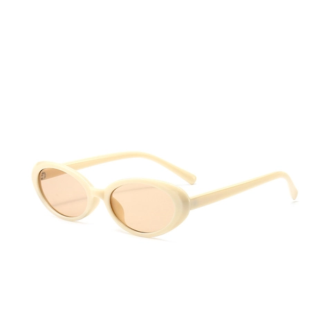 Vintage Oval Sonnenbrille Kleiner PC Rahmen AC Gläser UV400 Schutz Retro Mode Brille Herren Damen