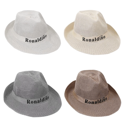 Breite Krempe Fedora Strohhut Atmungsaktives Papier Sonnenschutz Bandbesatz Strand Urlaub Elegant Modisch Für Frauen