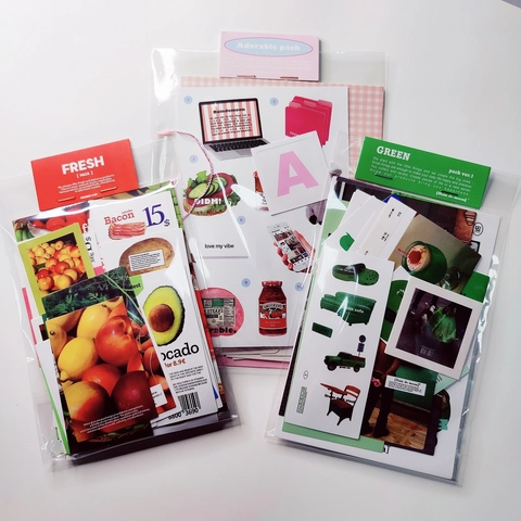 Decorative Stickers Card Set Adhesive Paper DIY Scrapbooking Journaling Aesthetic Korean Style Fruit Food Illustrations