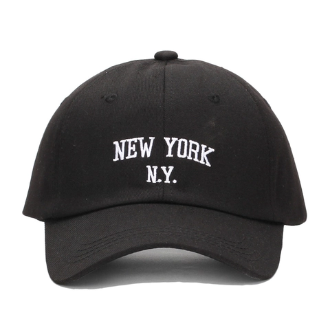 Baseball Cap 100% Cotton New York Letter Embroidery Adjustable Sun Protection Outdoor Sports Casual For Men Women