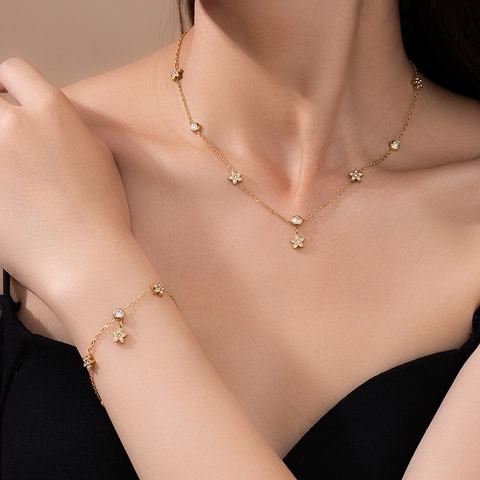 Roestvrijstalen Ketting Voor Dames Goud En Zilver Gedraaide Ketting Bal Kwastje Lariat Hanger Zirkoon Minimalistische Sieraden