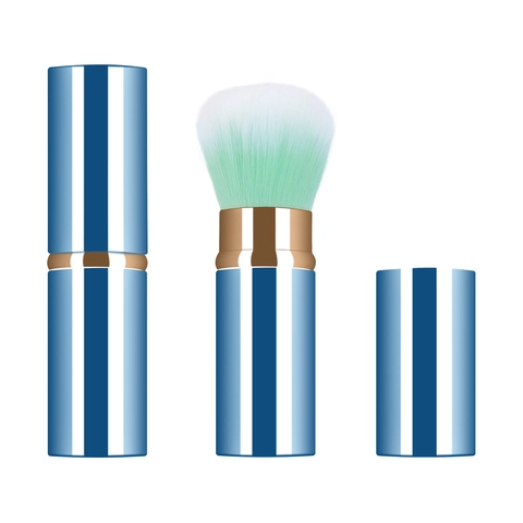 Intrekbare Make-Up Borstel Zachte Synthetische Vezel Draagbare Poeder En Blush Kwast Met Deksel Reizen Beauty Tool