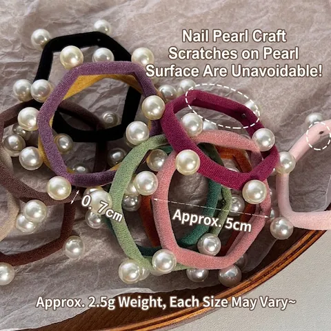 Elastici Capelli Künstliche Perle Scrunchies Fermacoda Stile Coreano Künstliche Perle Artificiali Accessori Per Capelli Donna