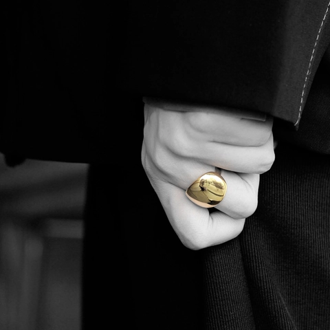 925 Sterling Zilveren Ring Voor Dames Gladde Waterdruppelvorm Gepolijst Open Verstelbaar Minimalistisch Trendy