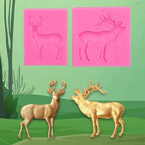 Rentier Hirsch Form Silikonform Für DIY Fondant Schokolade Backen Tortendekoration Kunstharz Handwerk Weihnachten
