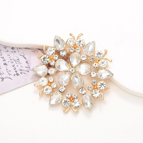 Flower Bowknot Alloy Rhinestone Crystal DIY Jewelry Charms For Phone Case Decoration Shoe Accessories Craft Making